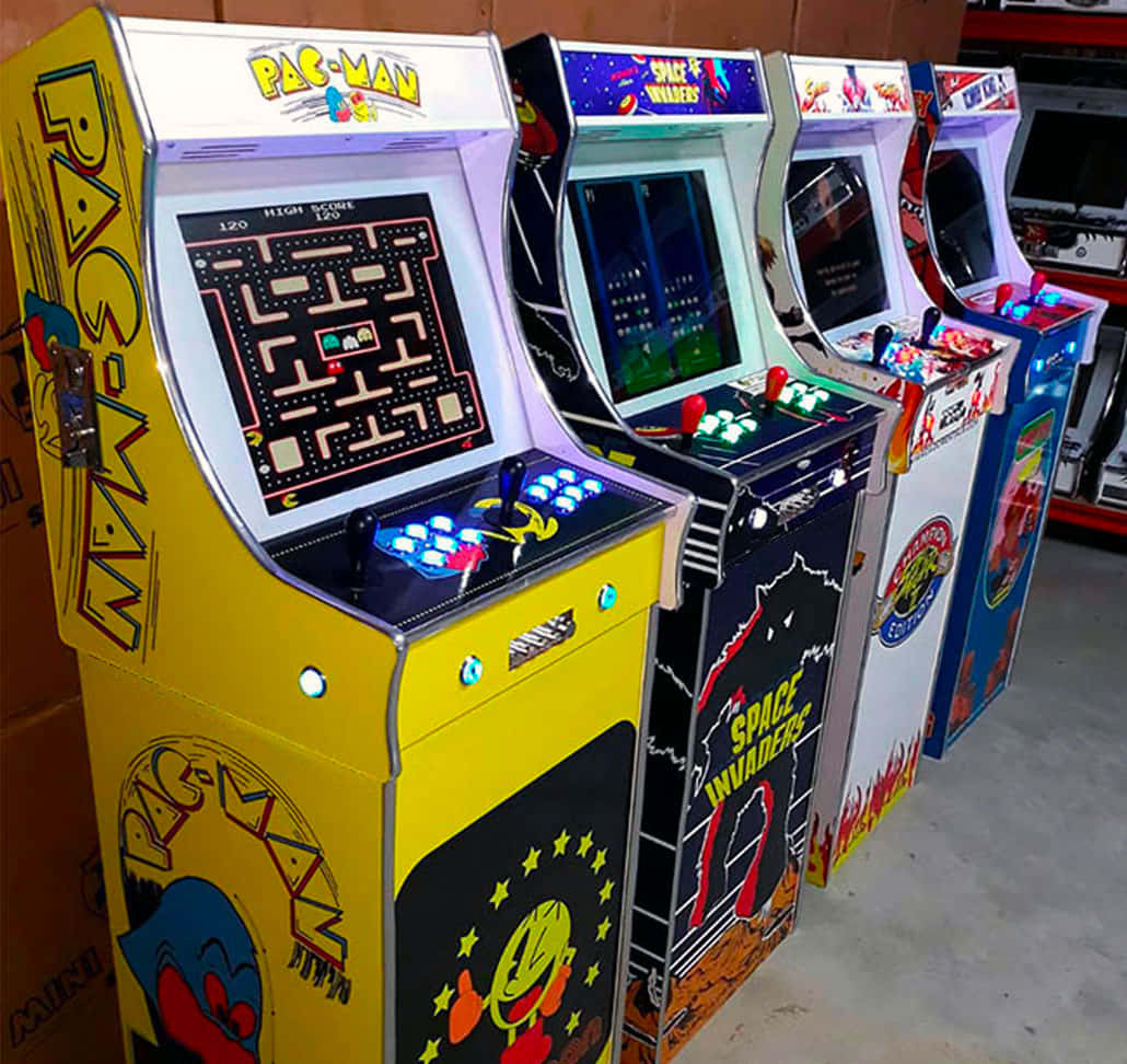 Exciting Old-school Arcade Games Wallpaper