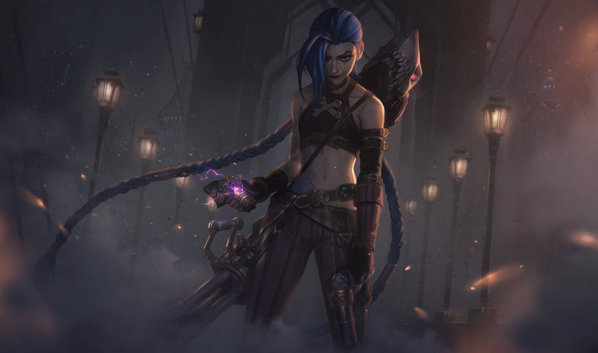 Arcane League Of Legends Dark Alley Background