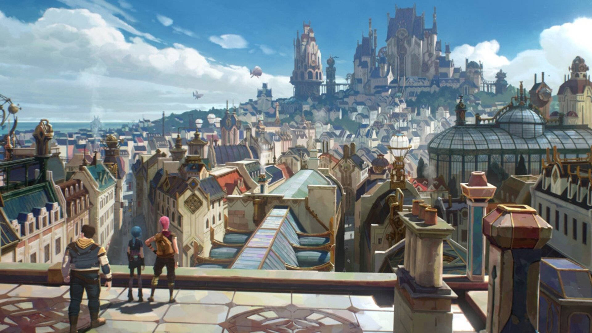 Arcane League Of Legends Gleaming City Wallpaper