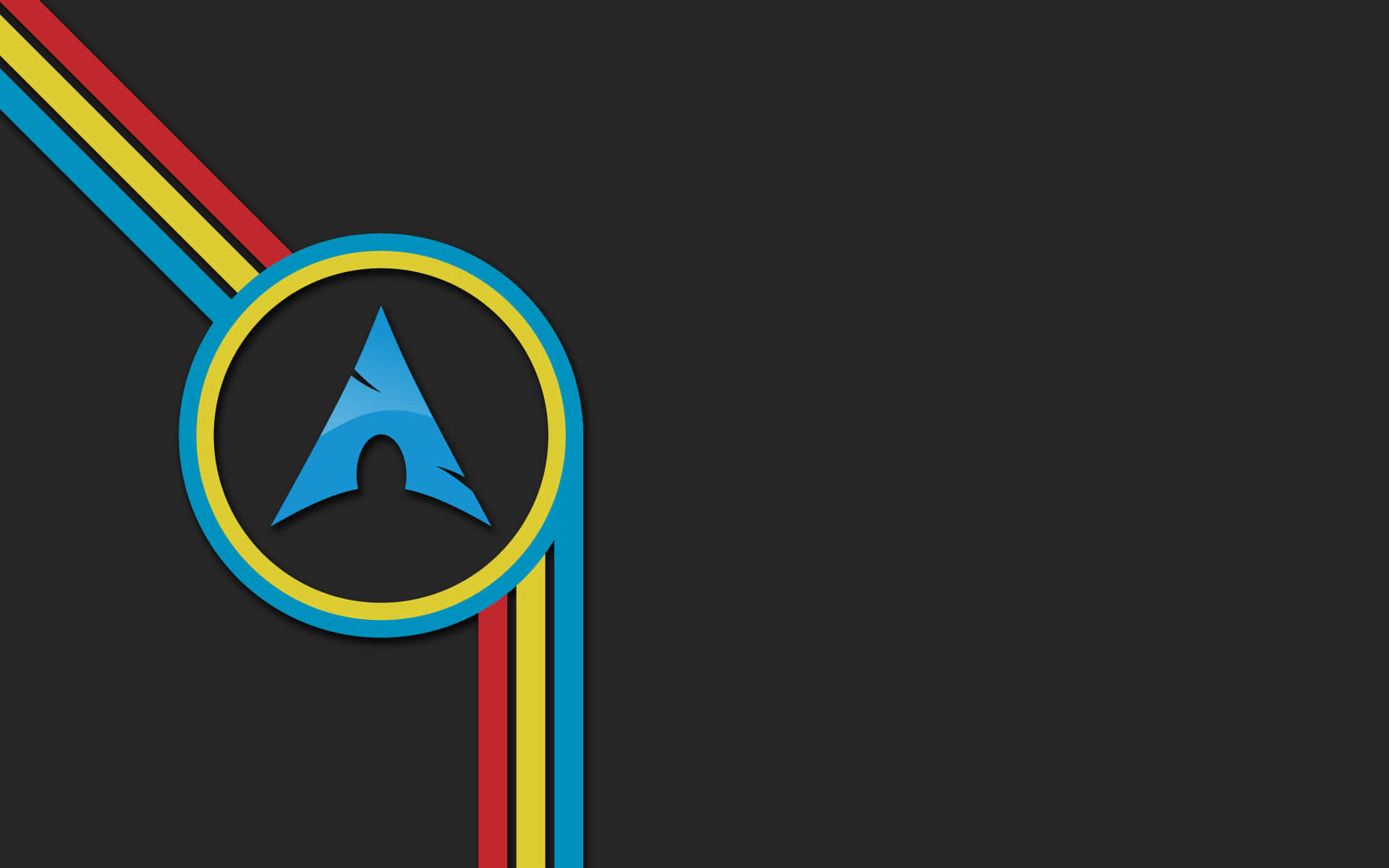 Elegantefondo De Escritorio De Arch Linux Con Logo Brillante Fondo de pantalla