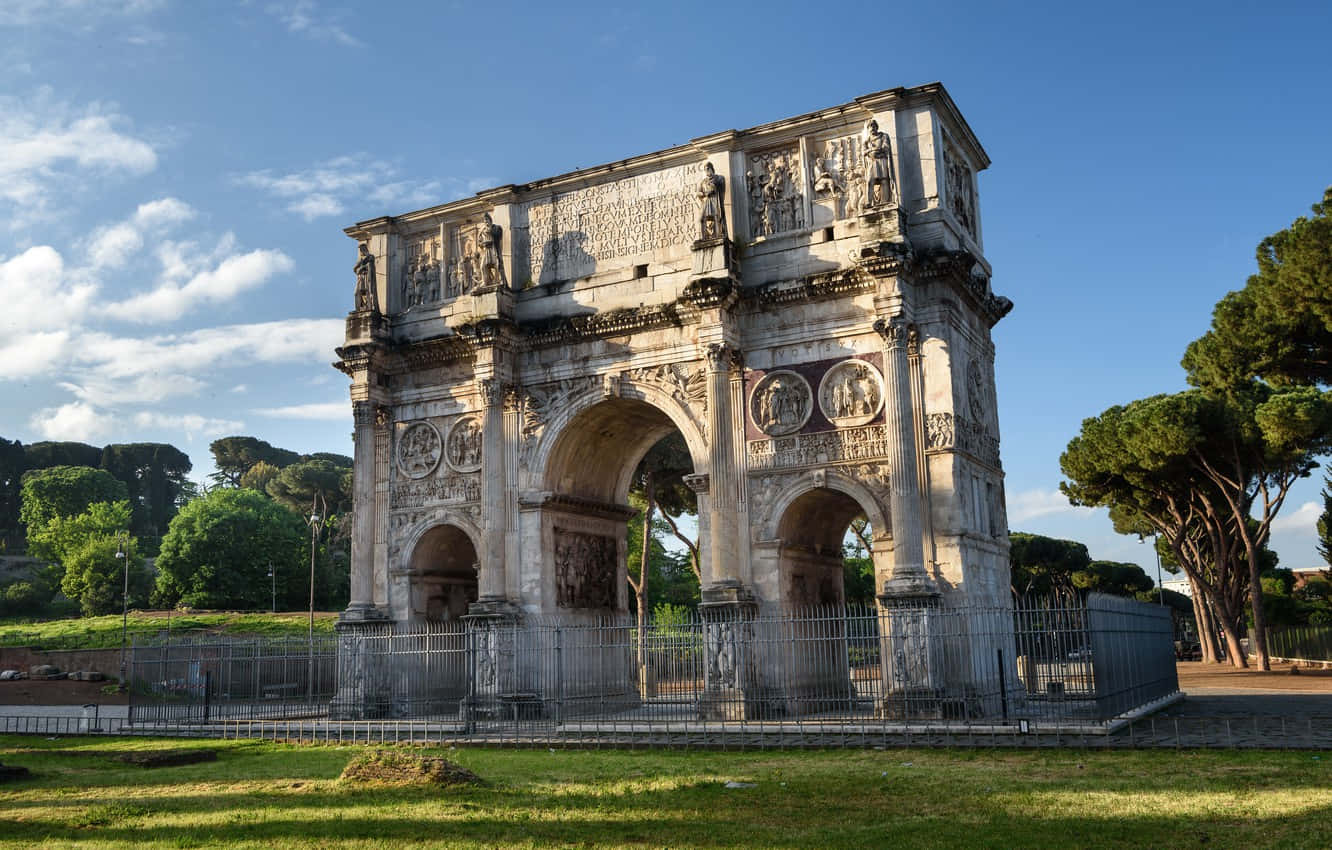 Arch Of Constantine Landmark In Rome Wallpaper