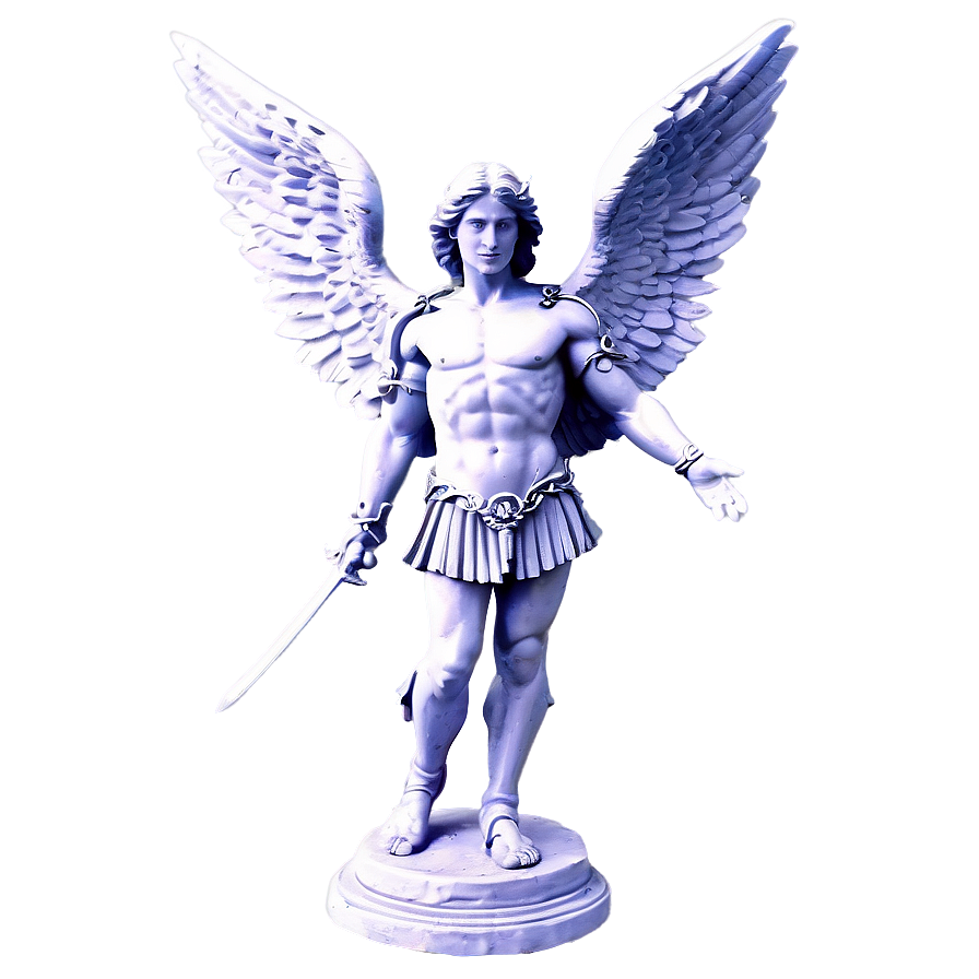 Archangel Michael Statue Png Uud75 PNG