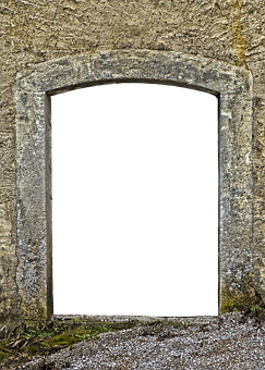 Arched Stone Doorway Entrance PNG