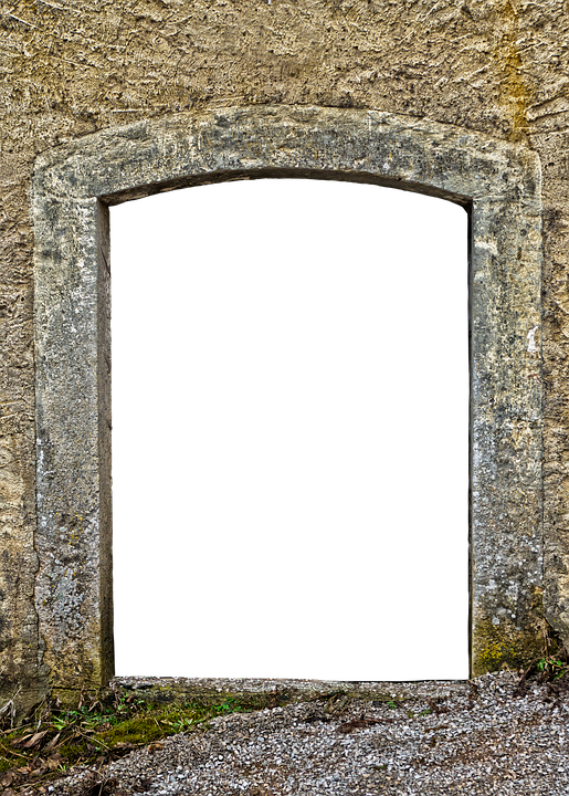 Arched Stone Doorway Texture PNG