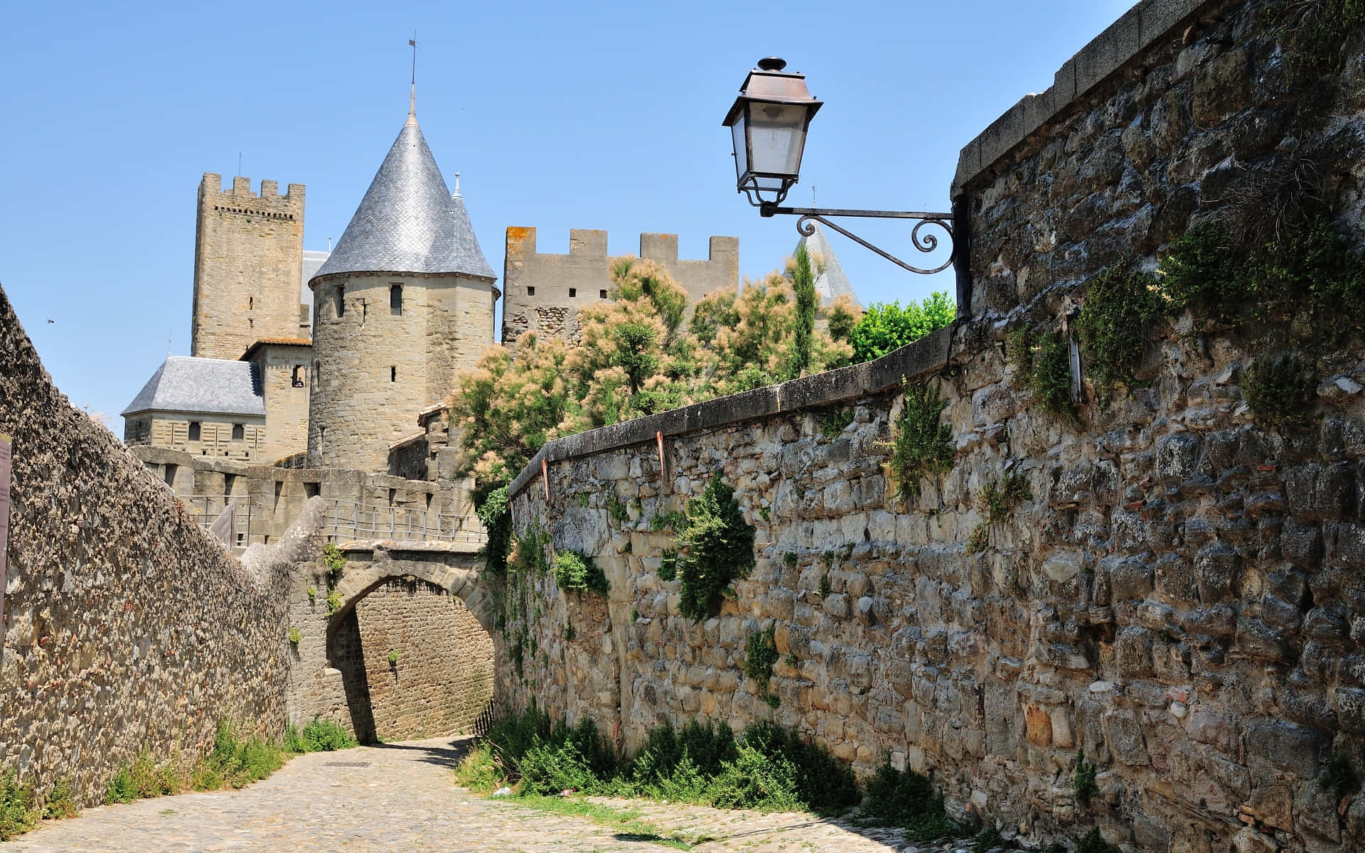 Arched Street In The Cite De Carcassonne Picture