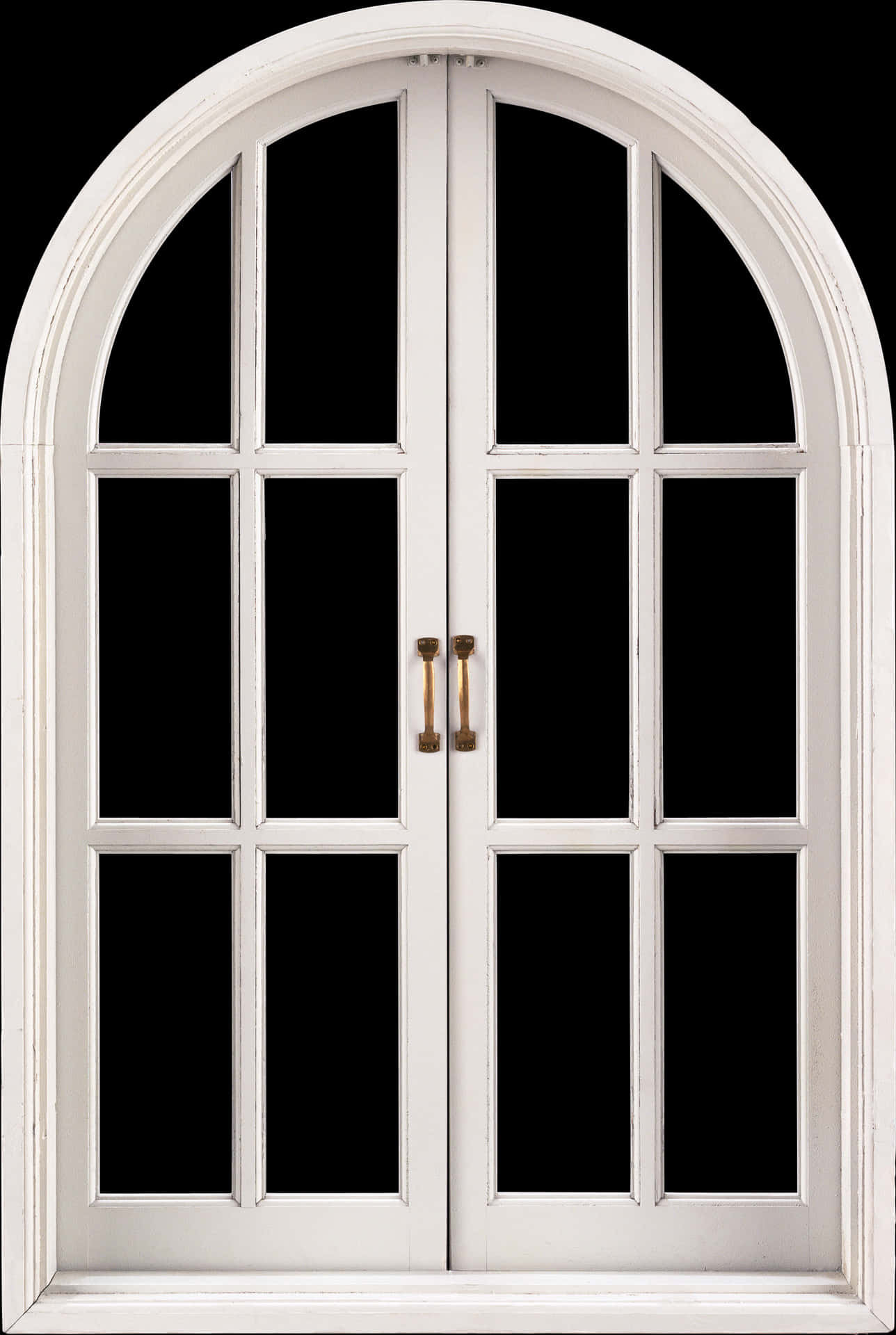 Arched Top White Window PNG