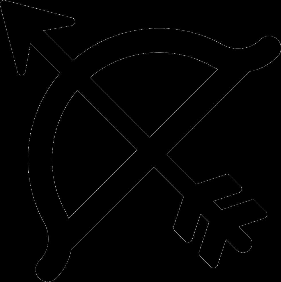 Archery Symbol Outline PNG