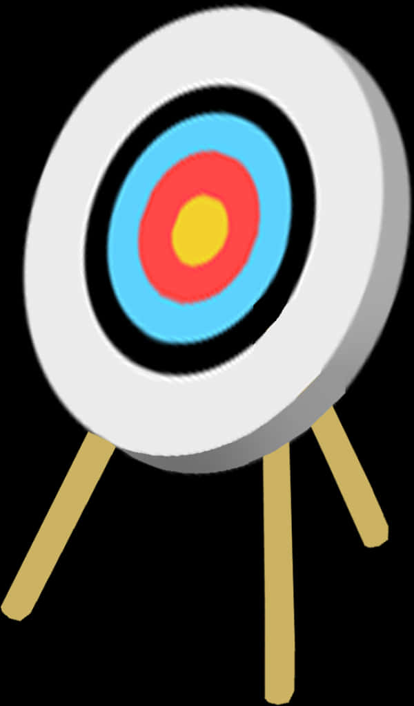 Archery Target Stand Illustration PNG