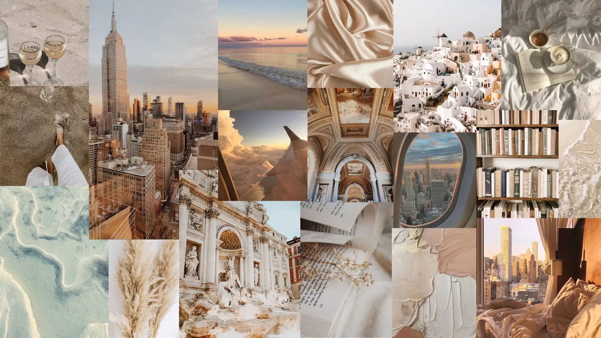 Architectural Beige Aesthetic Laptop Background