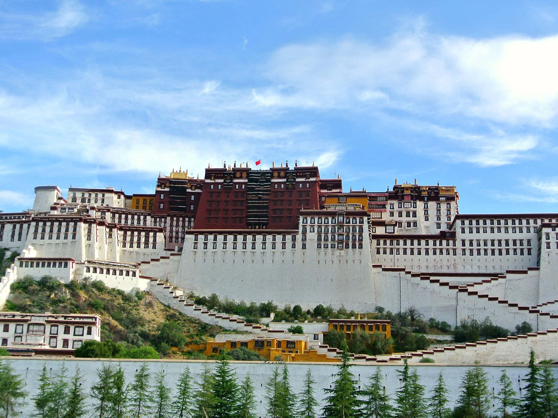 Architectural Designs In Potala Palace, Lhasa Wallpaper