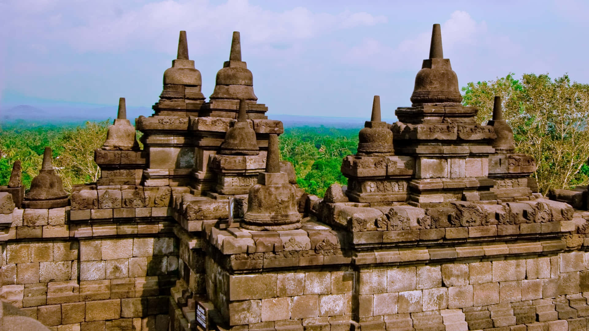 Architectural Features In Borobudur Temple Wallpaper