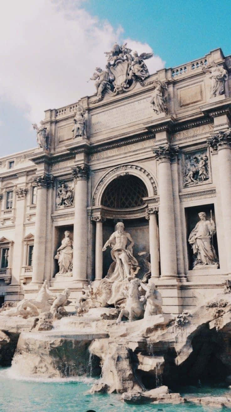Architectural Structure Of Trevi Fountain Picture