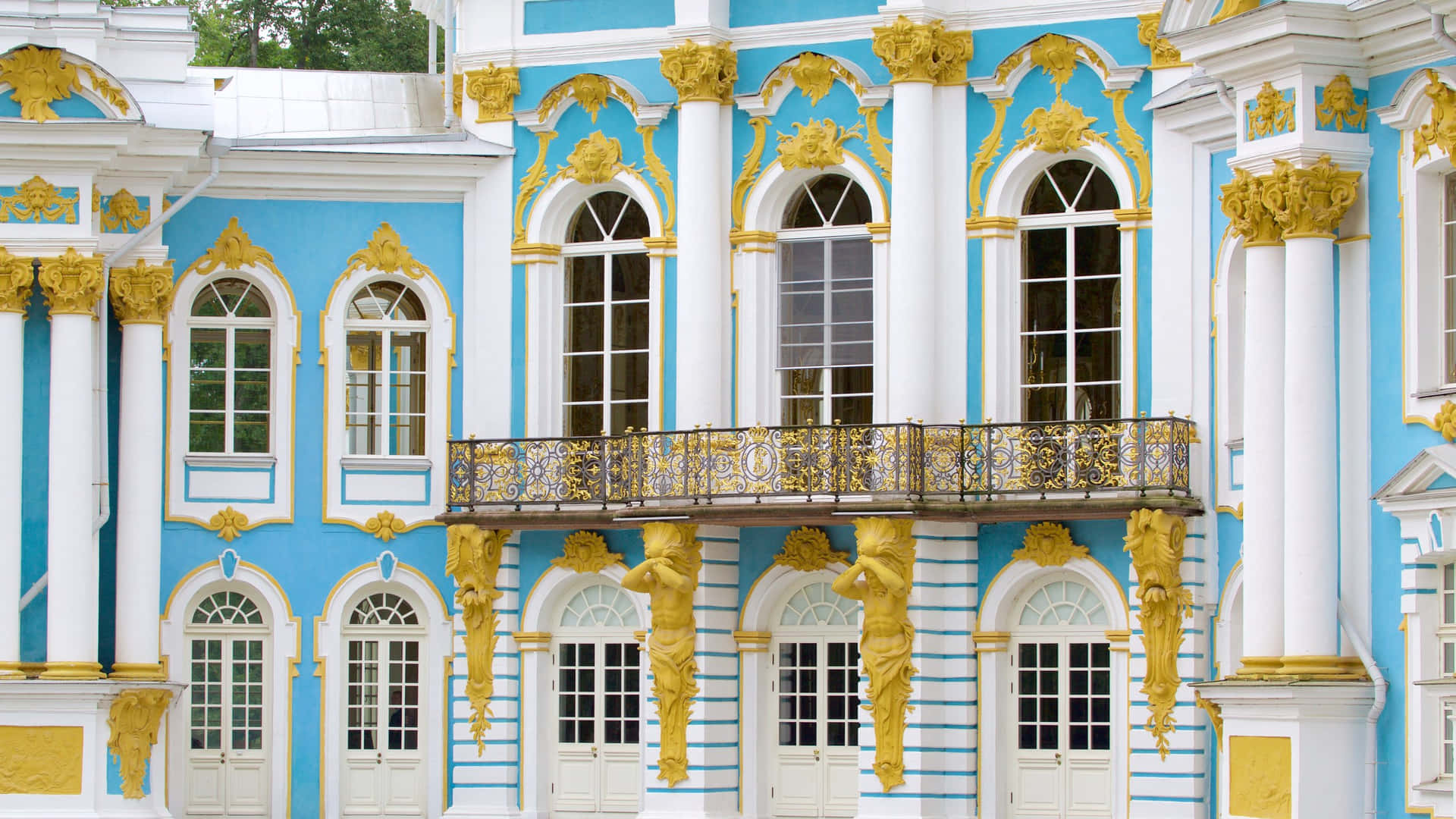 Detalhesda Arquitetura Do Palácio De Catarina. Papel de Parede