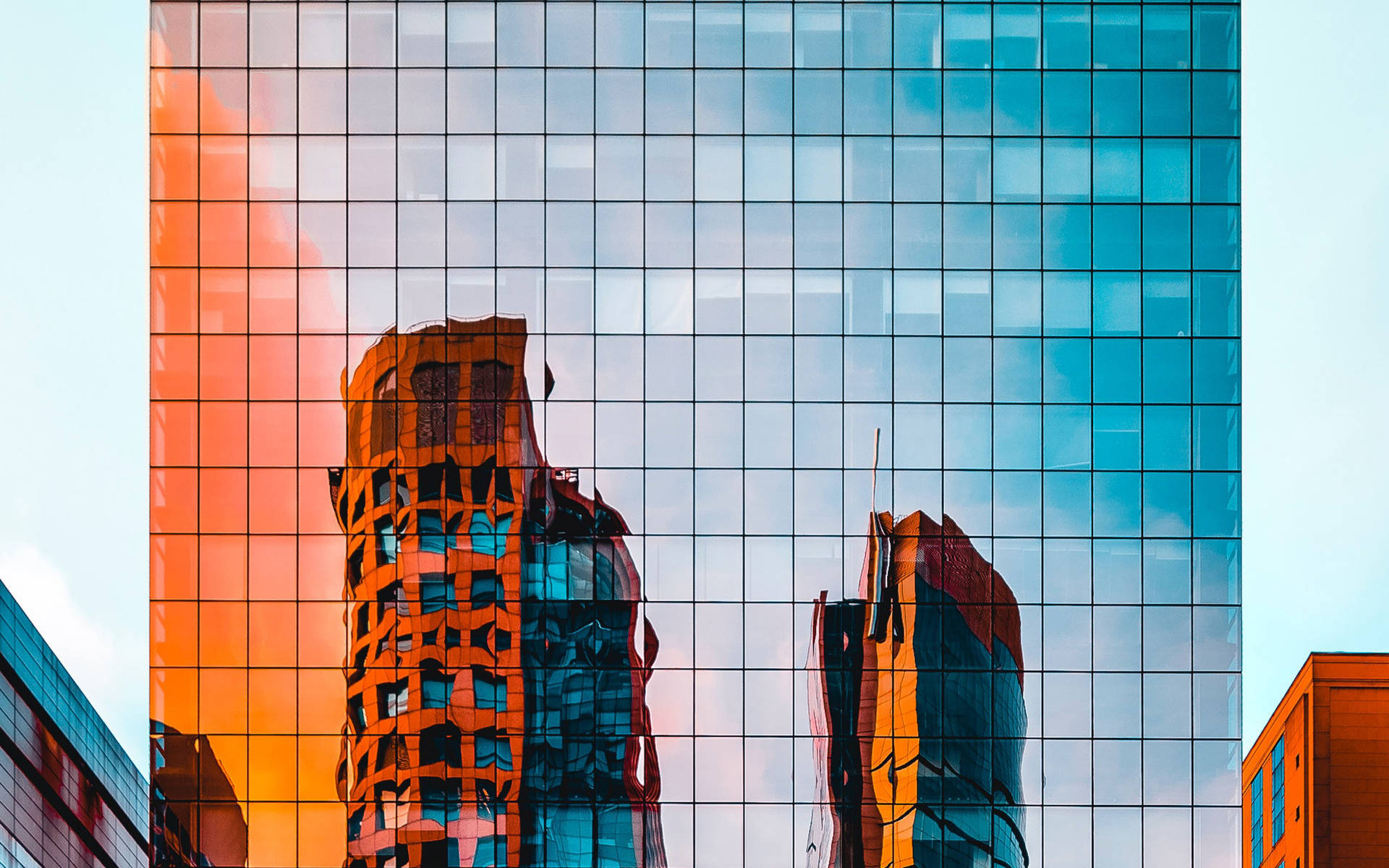Architecture Facade Abstract Reflection Wallpaper