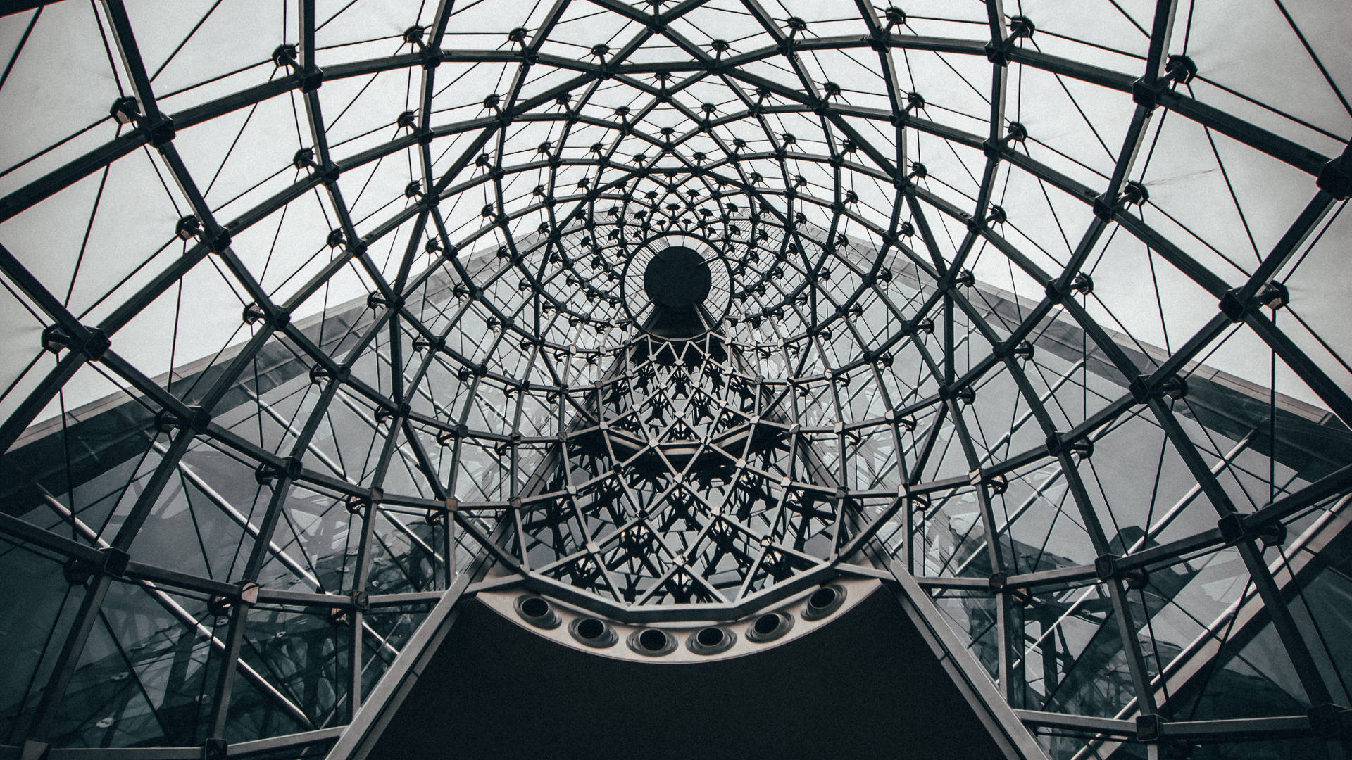 Architecture Glass Dome Symmetry Wallpaper