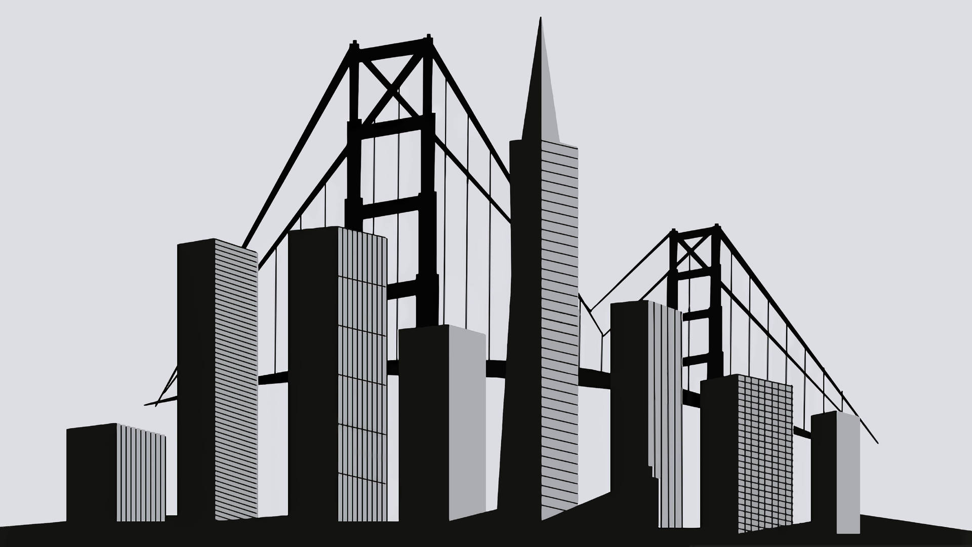 Architecture San Francisco Vector Wallpaper
