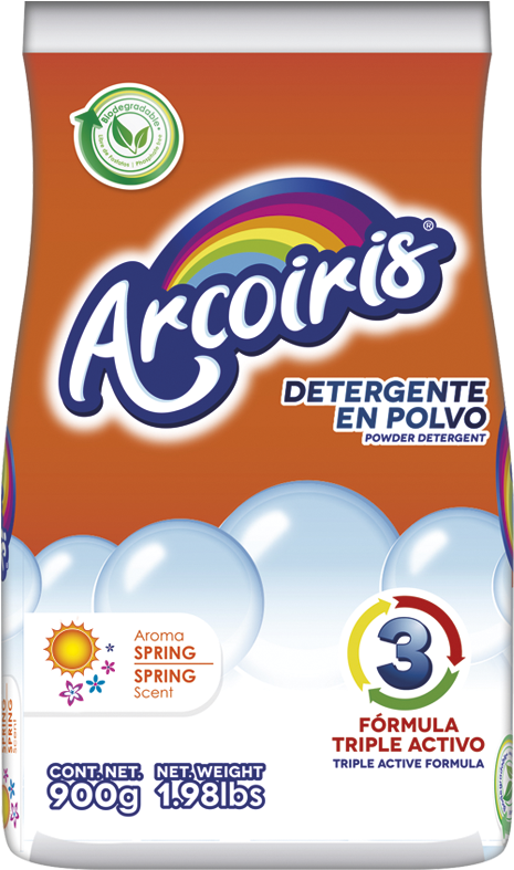 Arcoiris Detergent Powder Packaging PNG