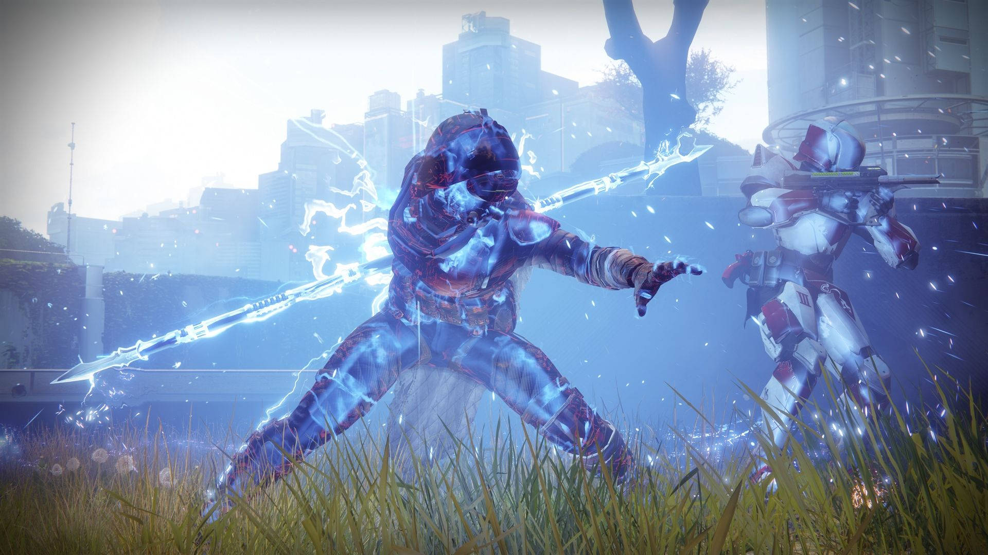 Journey Beyond the Darkness With the Arcstrider in Destiny 2 Wallpaper