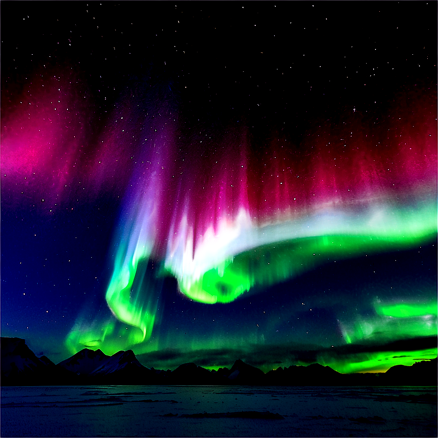 Arctic Aurora Borealis Png Mqo68 PNG