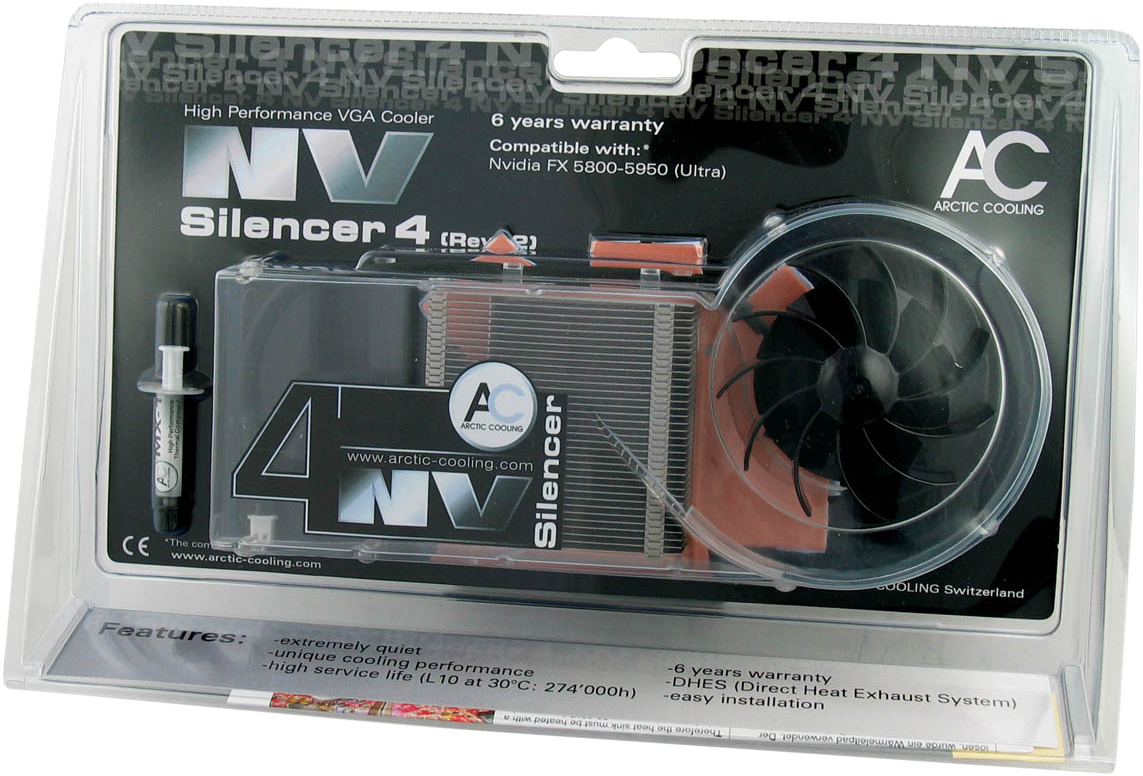 Arctic Cooling N V Silencer4 V G A Cooler Packaging PNG
