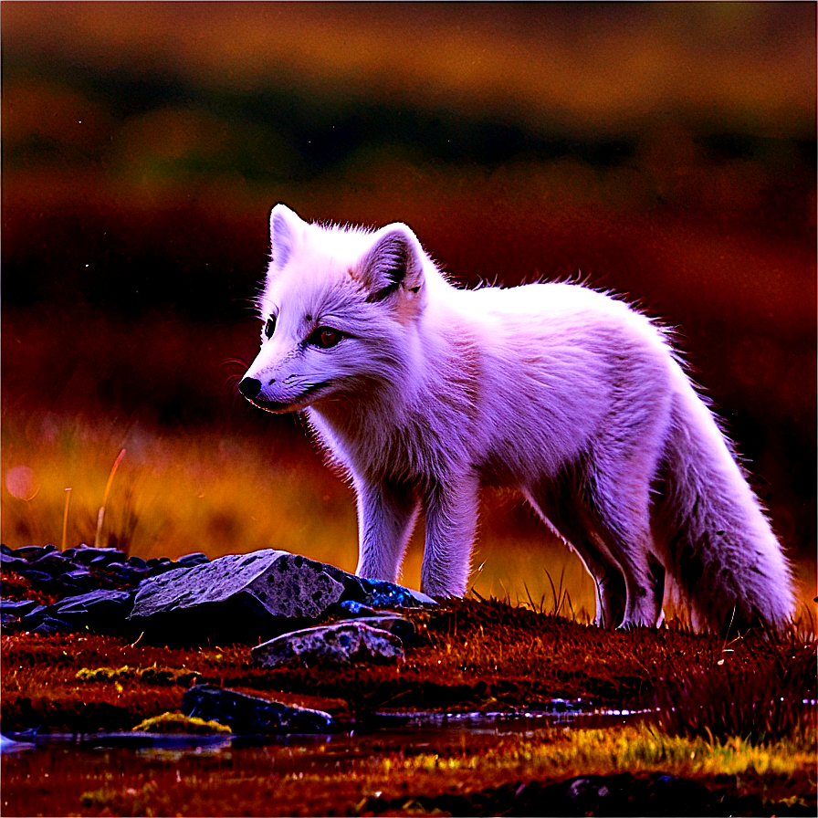 Download Arctic Fox With Catch Png Ewm48 | Wallpapers.com