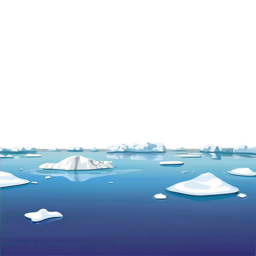 Arctic Ice Melt Water Cartoon Png Tvx40 PNG