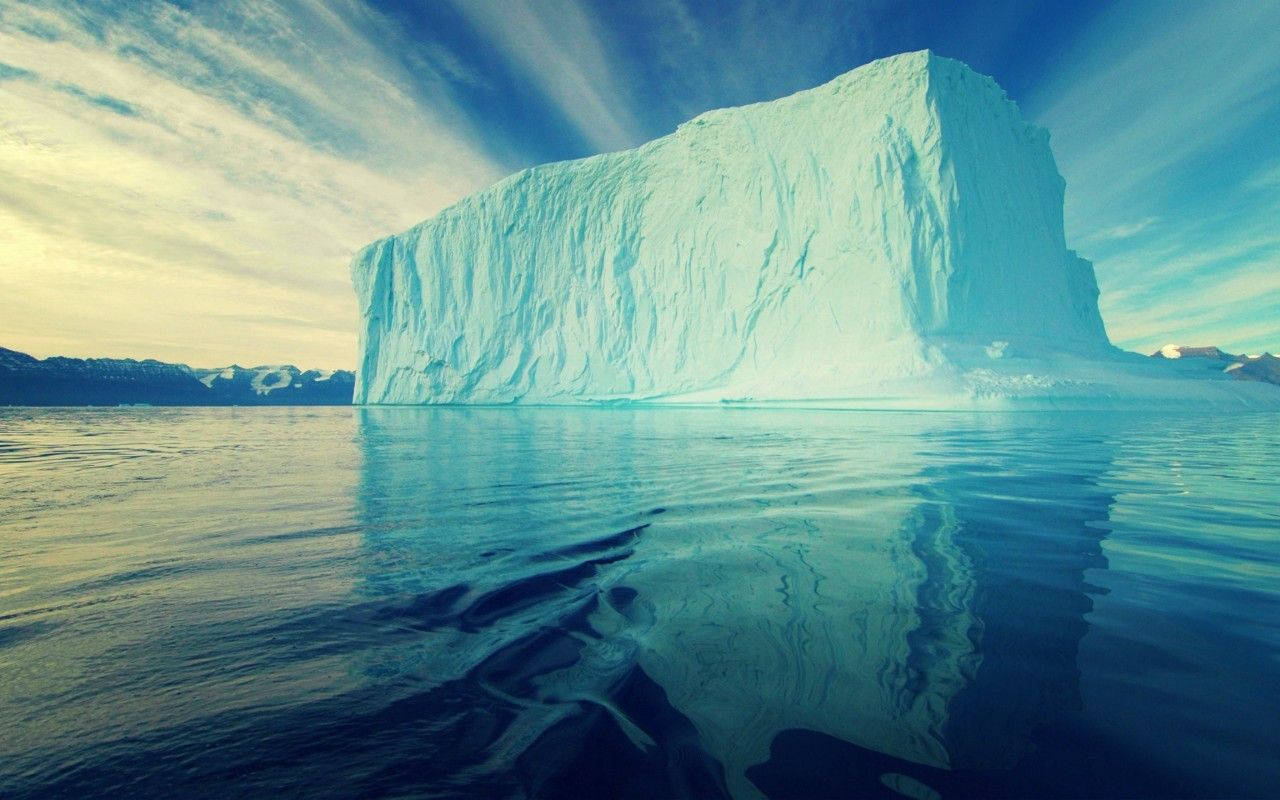 Arktis intetserende væg af is Wallpaper