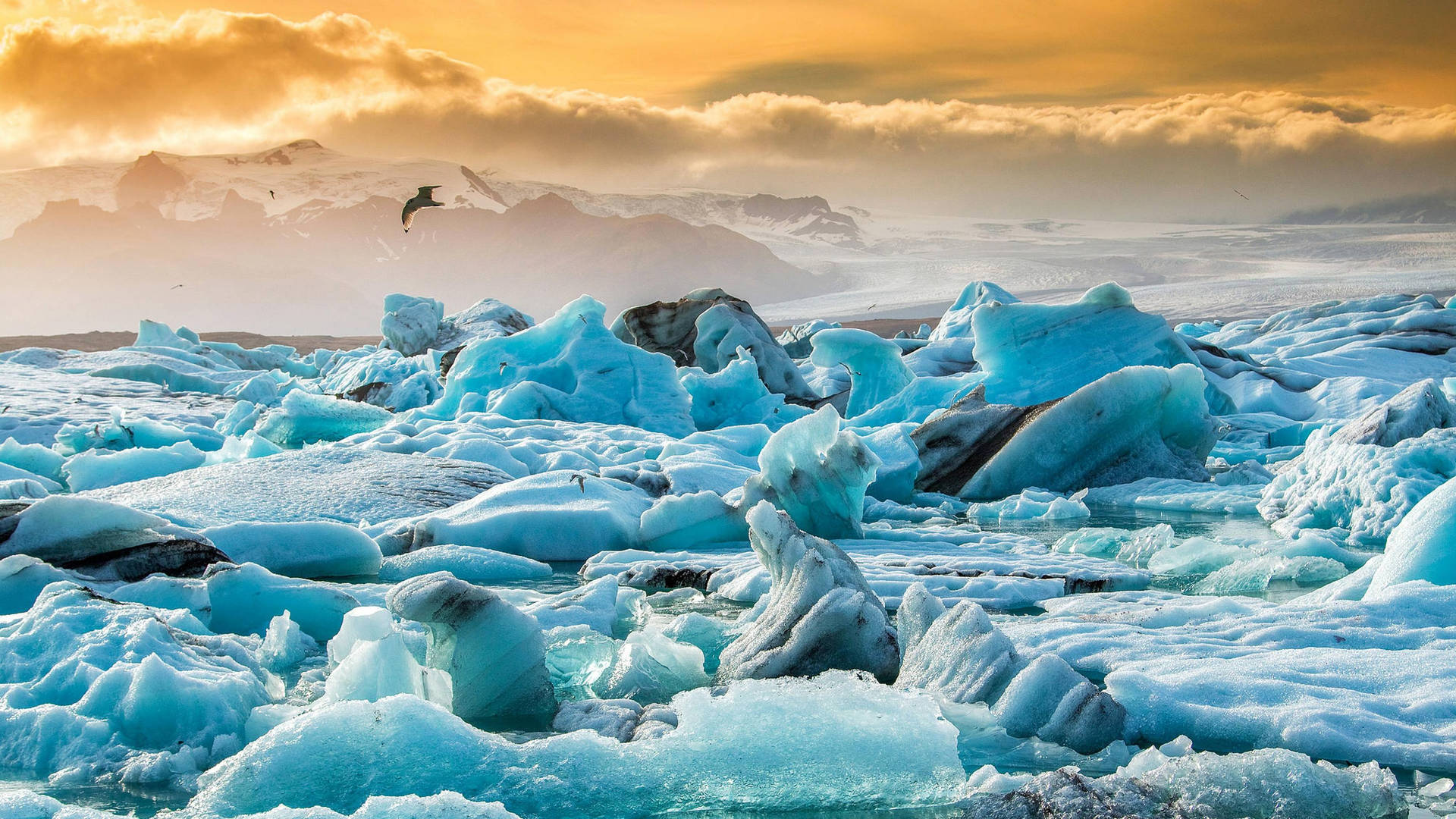 Arktischelandschaft Voller Eis Wallpaper