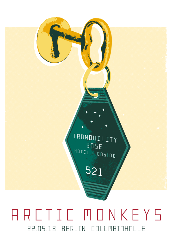 Arctic Monkeys Tranquility Base Hotel Key Poster PNG