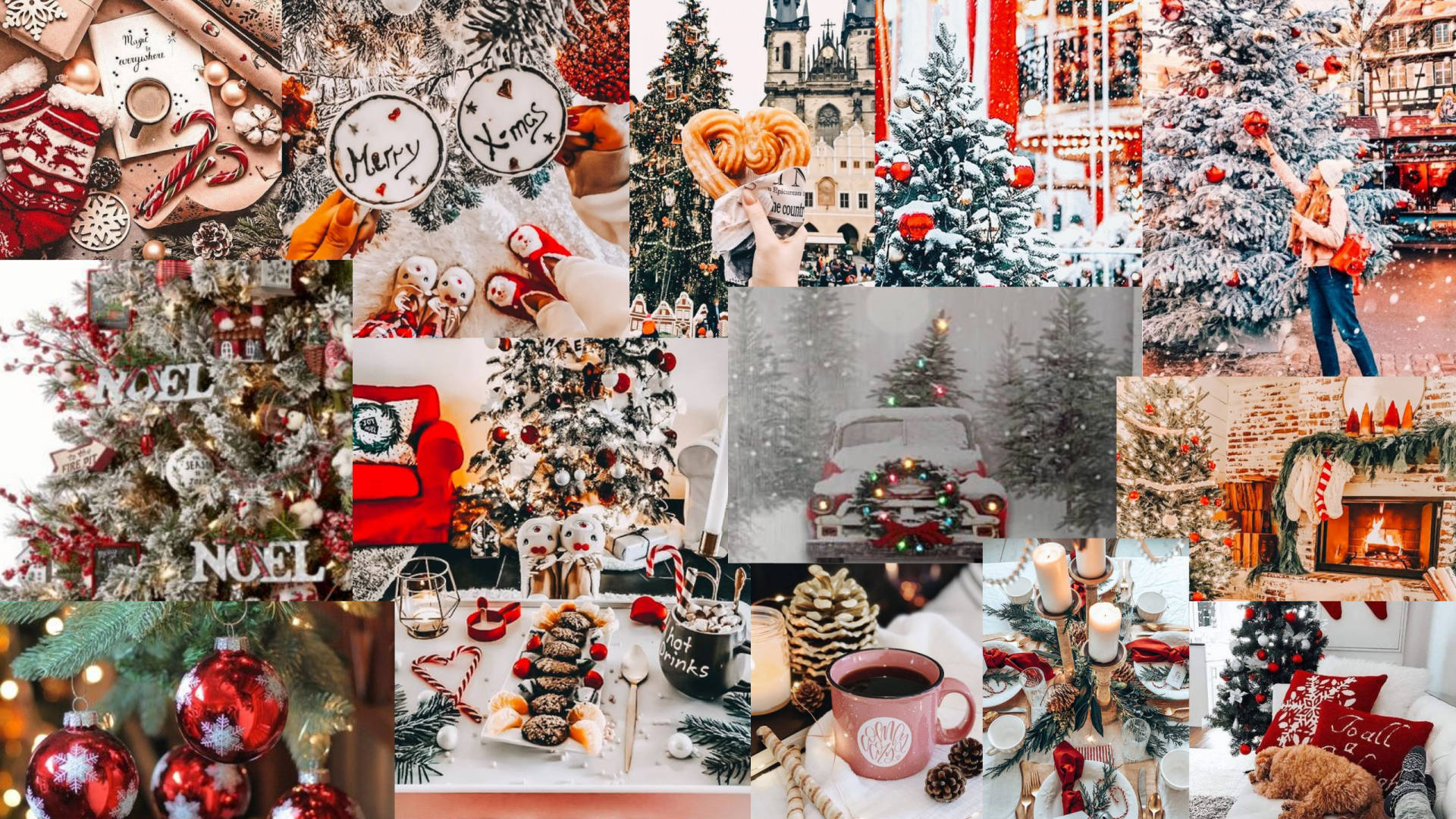 Arktischeswetter Weihnachts-collage Wallpaper