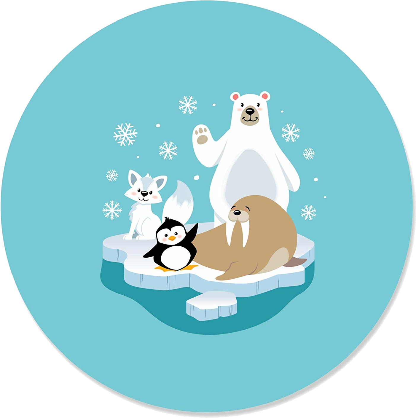 Arctic_ Animals_ Cartoon_ Illustration PNG