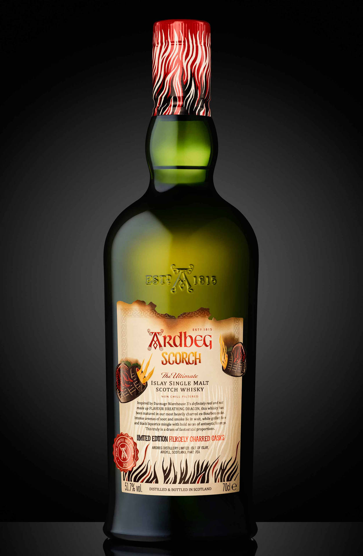 Ardbeg Scorch Whisky Bottle Wallpaper