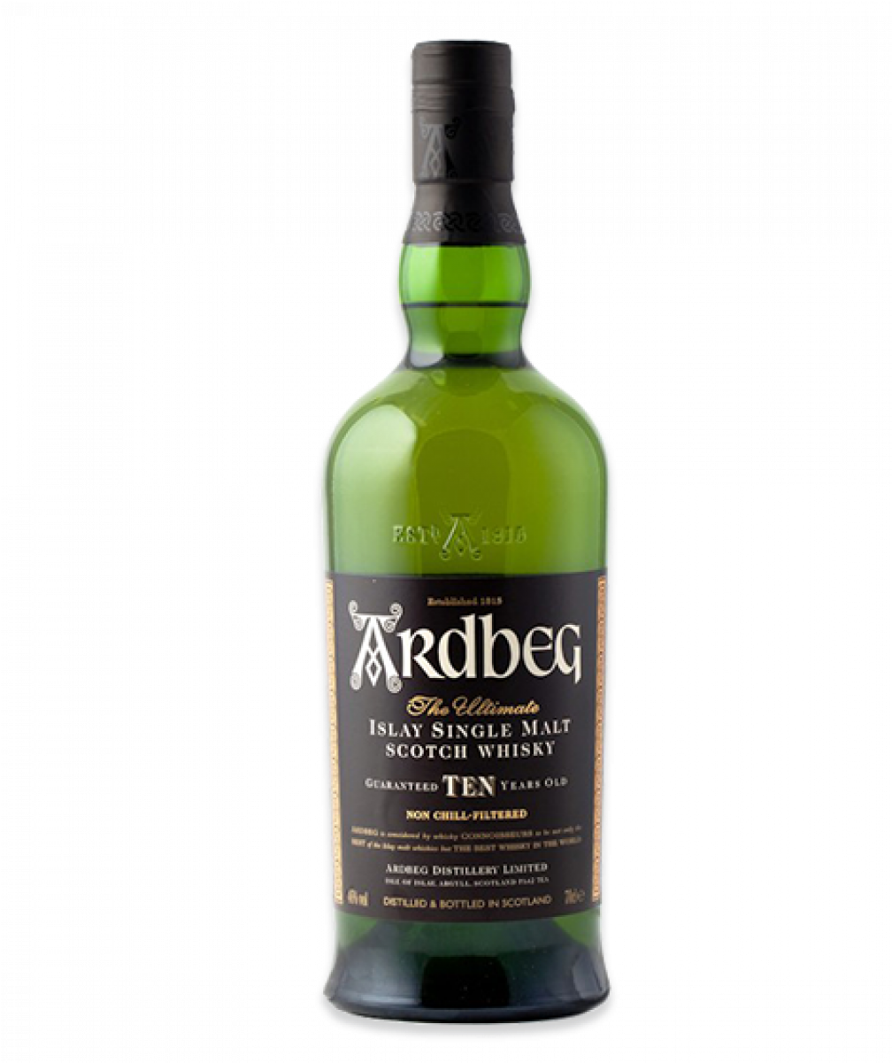 Ardbeg10 Year Old Islay Single Malt Scotch Whisky PNG