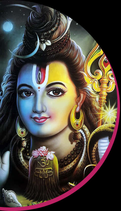 Ardhanarishvara Shiva Parvati Fusion Art PNG
