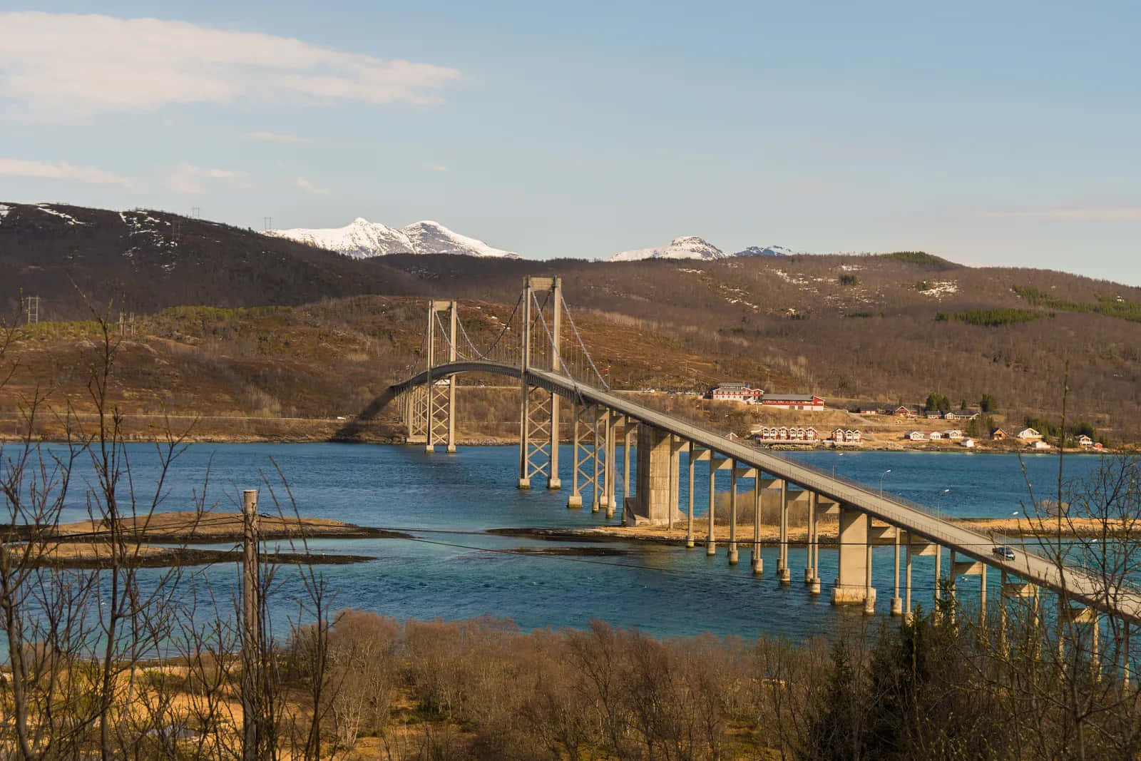 Arendal Suspension Bridge Norway Wallpaper