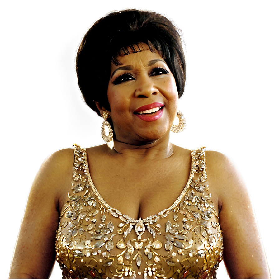 Aretha Franklin Sparkling Outfit Png Rnx PNG