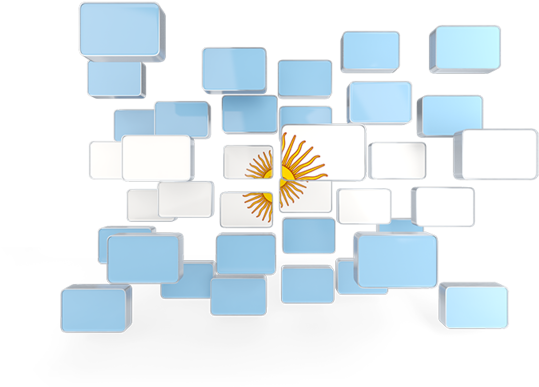 Argentina Flag Abstract Network Design PNG