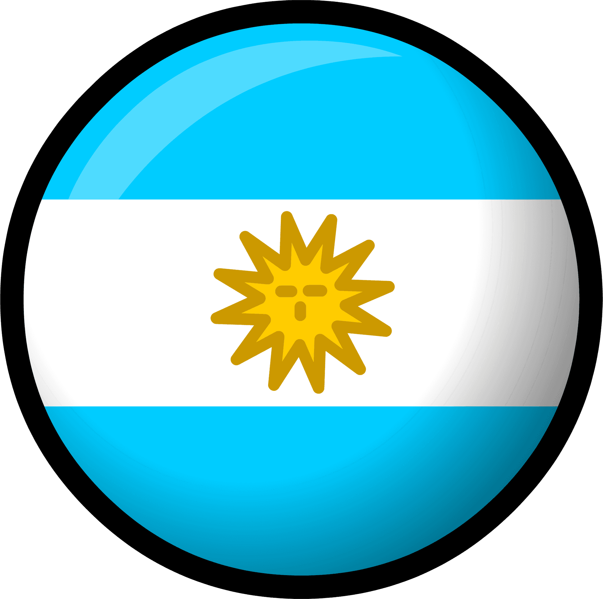 Argentina Flag Button PNG