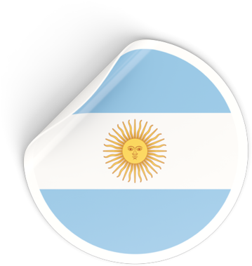Argentina Flag Button Design PNG