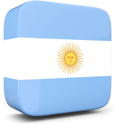 Argentina Flag Button3 D Render PNG