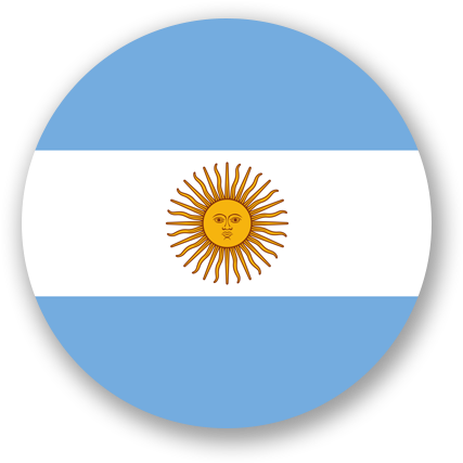 Argentina Flag Circle Design PNG