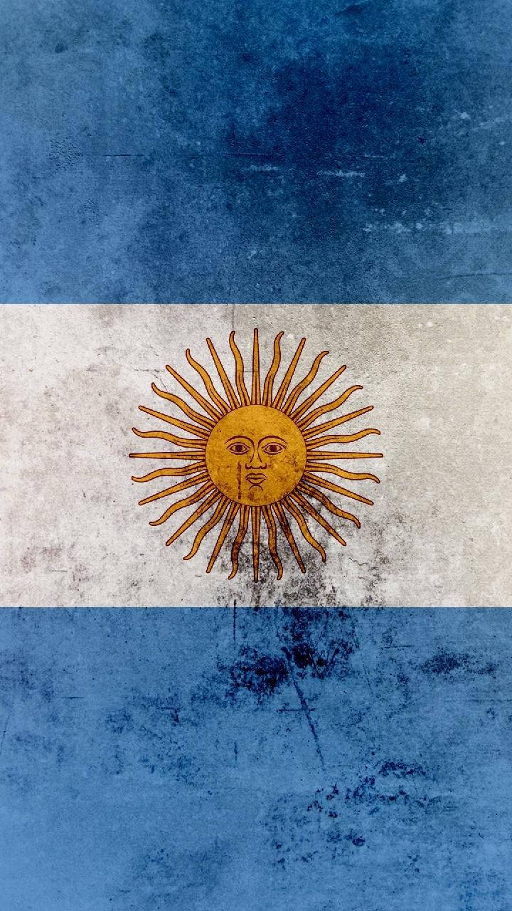 Argentina Flag Grunge Portrait Background