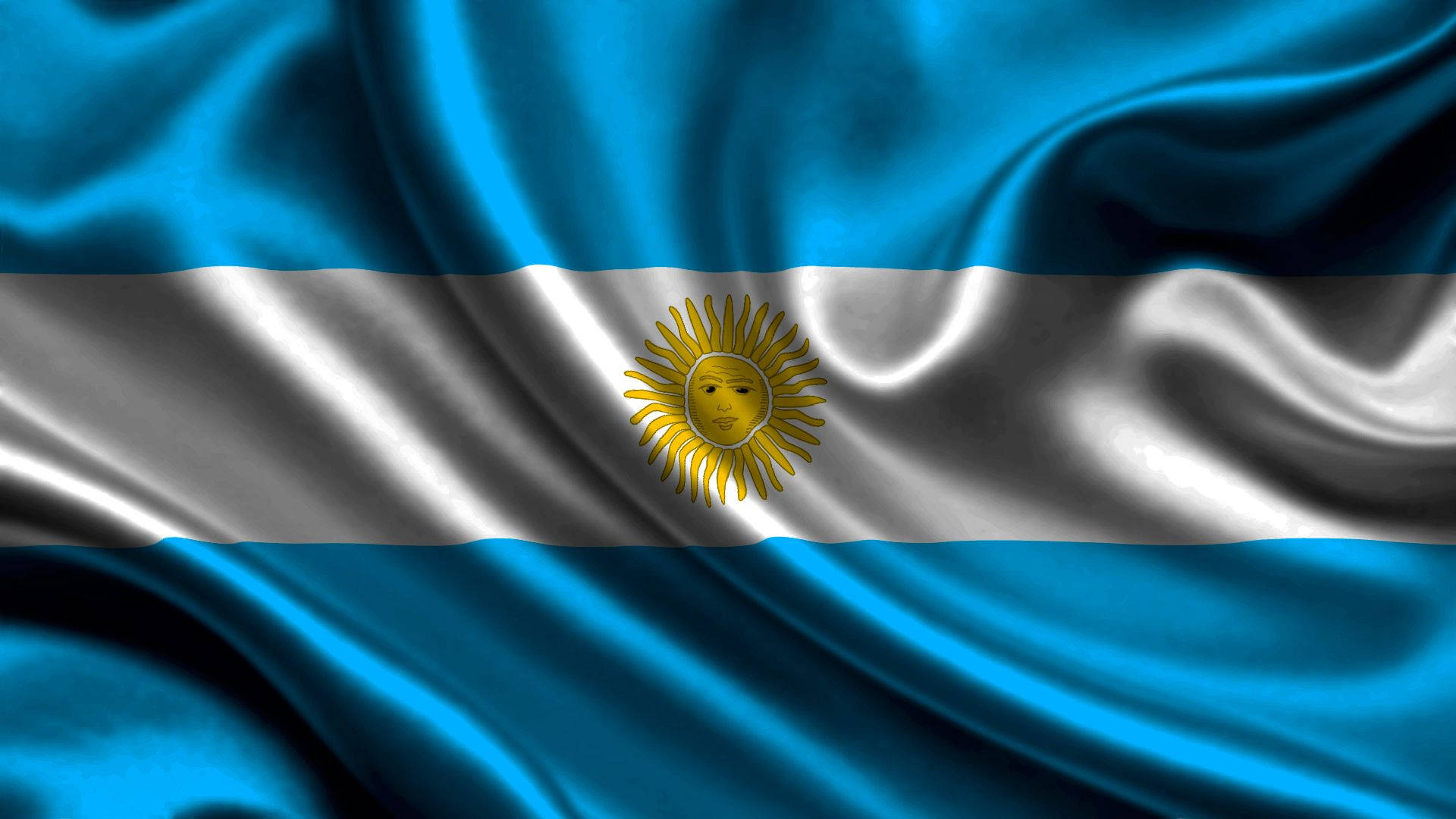 Argentina Flag In 3d Background