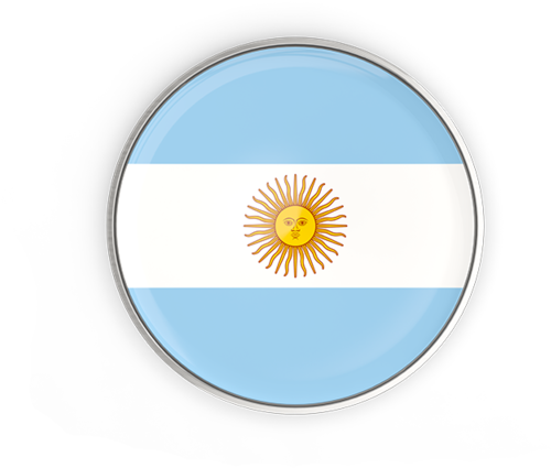 Argentina Flag Magnified Glass PNG