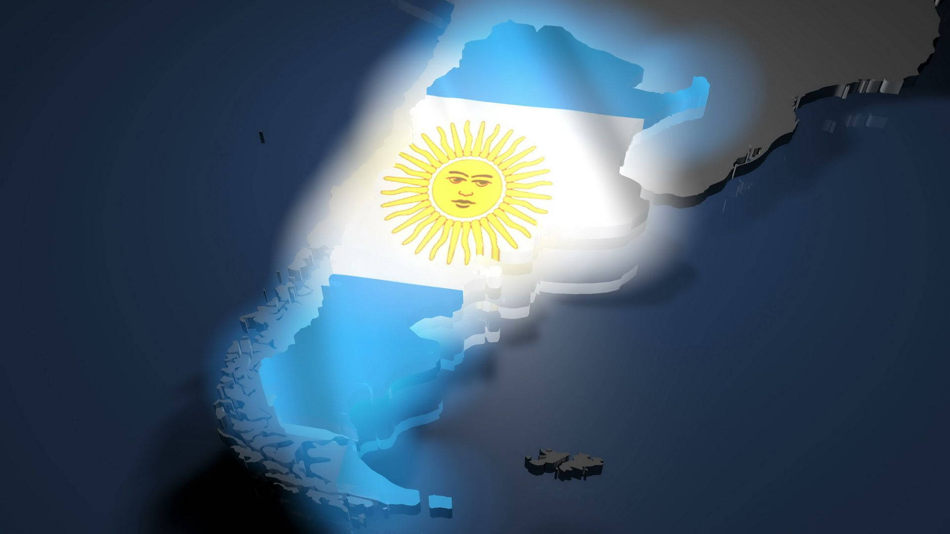 Argentina Flag Map Art Background