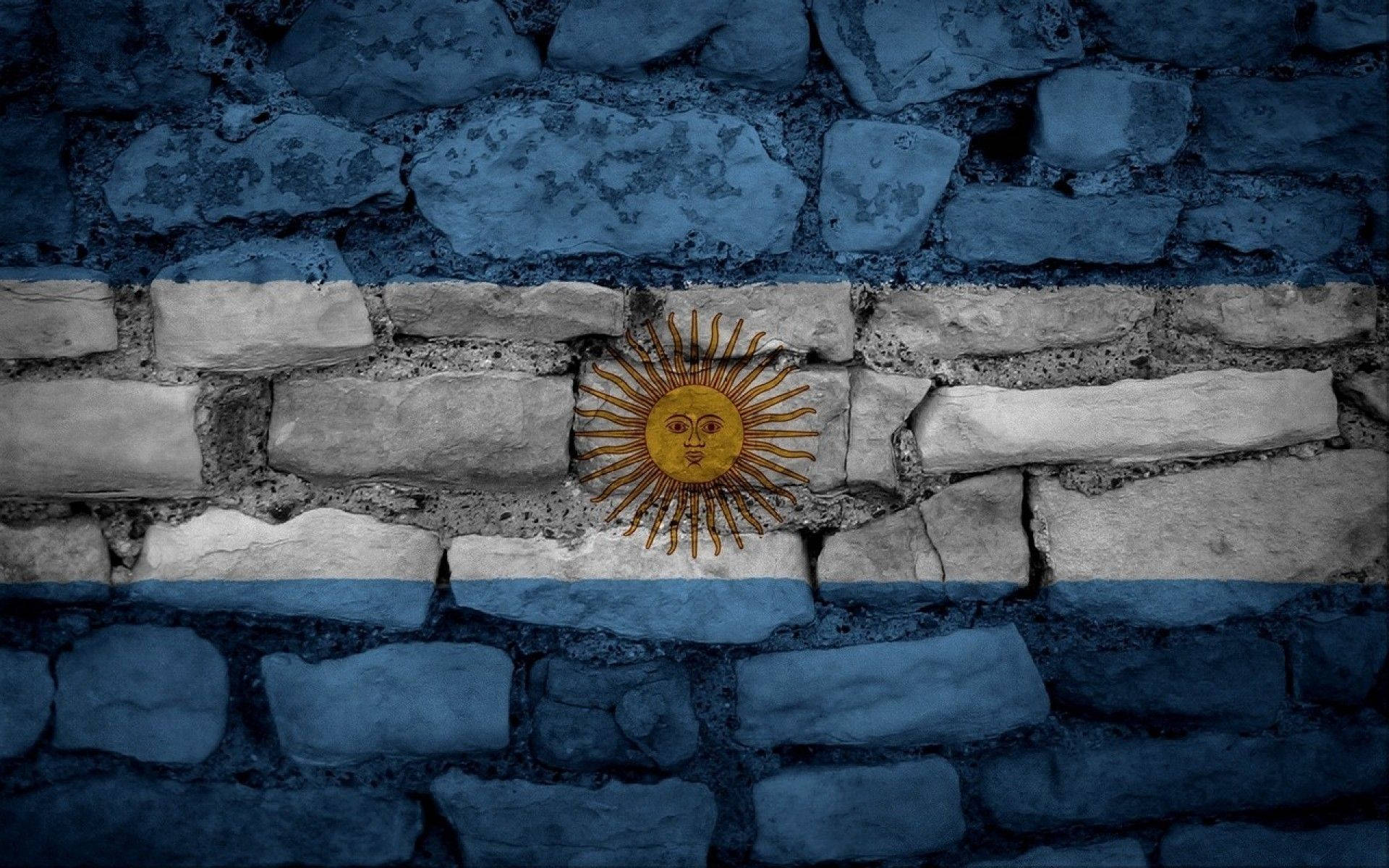 Argentina Flag Stone Art Background