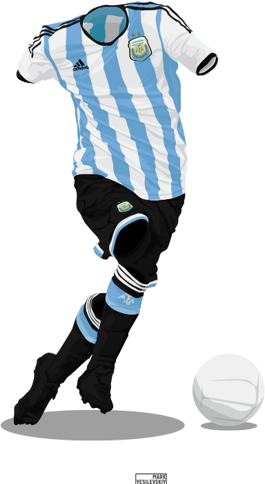 Argentina Football Kit Invisible Player Illustration PNG