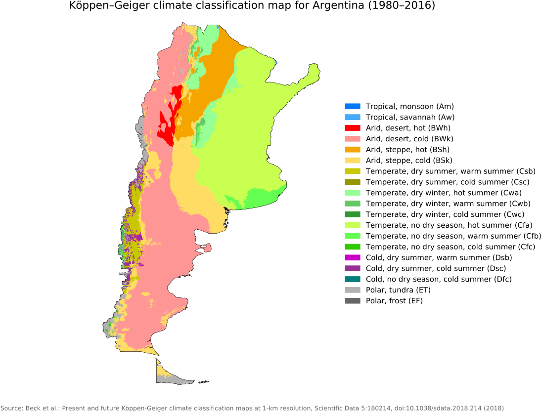 Argentina Koppen Geiger Climate Classification19802016 PNG