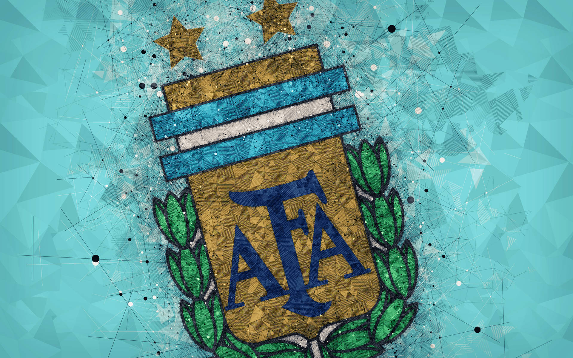 Argentina National Football Team Abstract Emblem