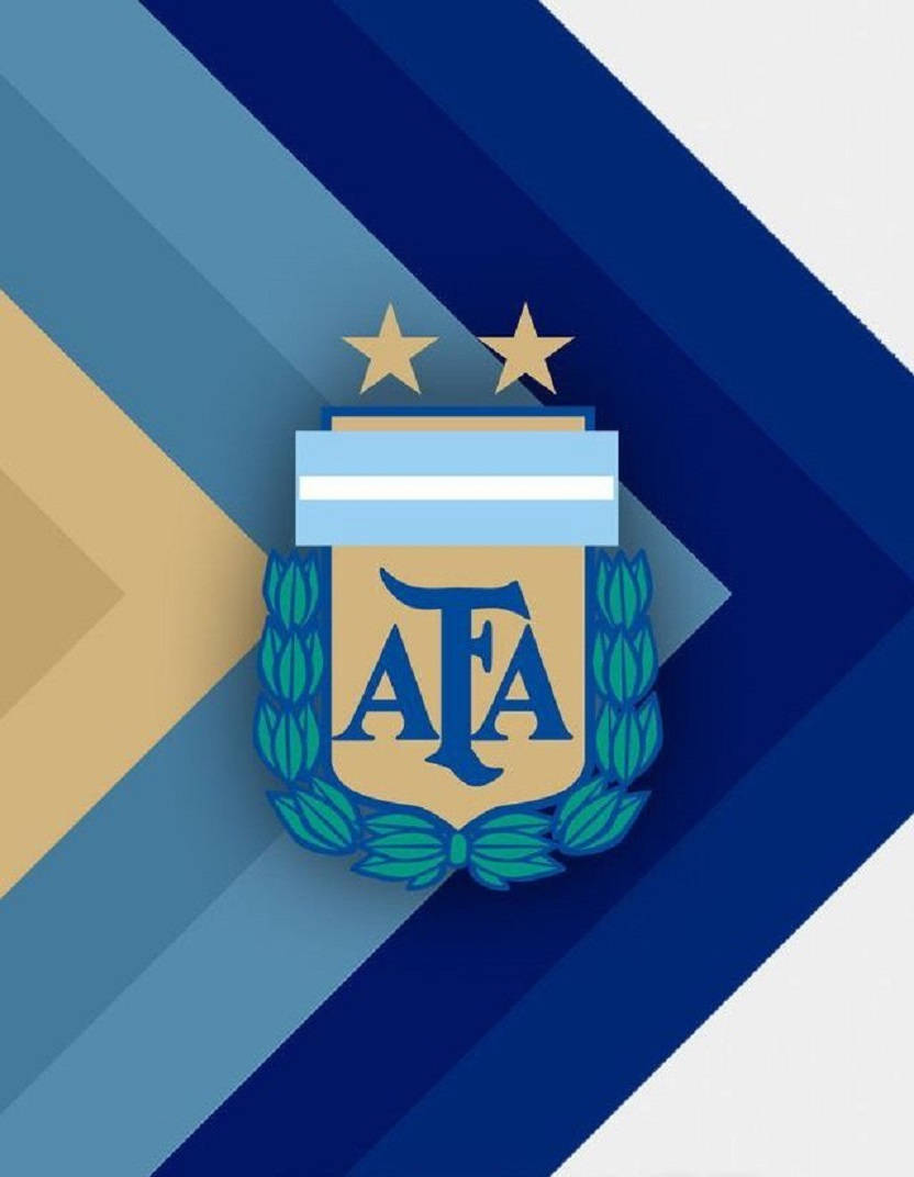 Argentina National Football Team Crest On Abstract Background